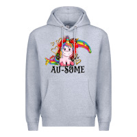 Heather Grey Au-some Premium Hoodie - CowGirlArtShop