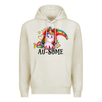 Oatmeal Heather Au-some Premium Hoodie - CowGirlArtShop