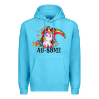 Ocean Blue Au-some Premium Hoodie - CowGirlArtShop