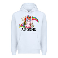 White Au-some Premium Hoodie - CowGirlArtShop