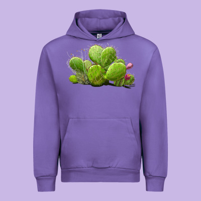 Desert Prickly Pear Cactus Urban Hoodie Designed By Lillyallendesigns
