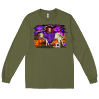 Army Green Charolais Bull Halloween Long Sleeve Tee - RanaPortraitStore