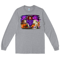 Heather Grey Charolais Bull Halloween Long Sleeve Tee - RanaPortraitStore