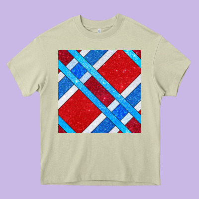 Glitter 4th Of July Seamless Pattern Heavy Core Tee Designed By Bundleandbundleshop