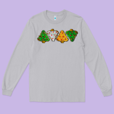 Christmas Tree Cookies Long Sleeve Tee Designed By Lillyallendesigns