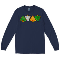 Navy christmas tree cookies Long Sleeve Tee - LillyAllenDesigns