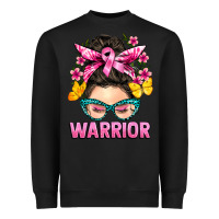Black cancer warrior messy bun Heavyweight Sweatshirt - BarkalooDesign