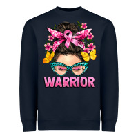 Navy cancer warrior messy bun Heavyweight Sweatshirt - BarkalooDesign