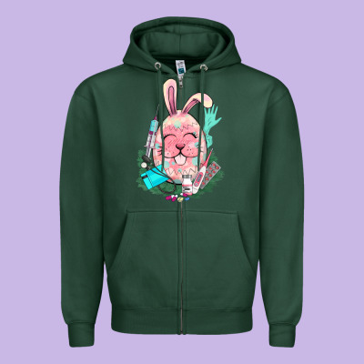 Easter Egg Nurse Easter Day Zipper Hoodie Designed By Howdyjamesfarm
