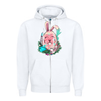 White Easter egg Nurse Easter Day Zipper Hoodie - HowdyJamesFarm