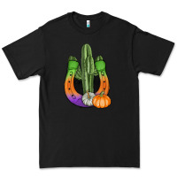 Black horseshoe halloween cactus Premium Tee - AdoDesignShop