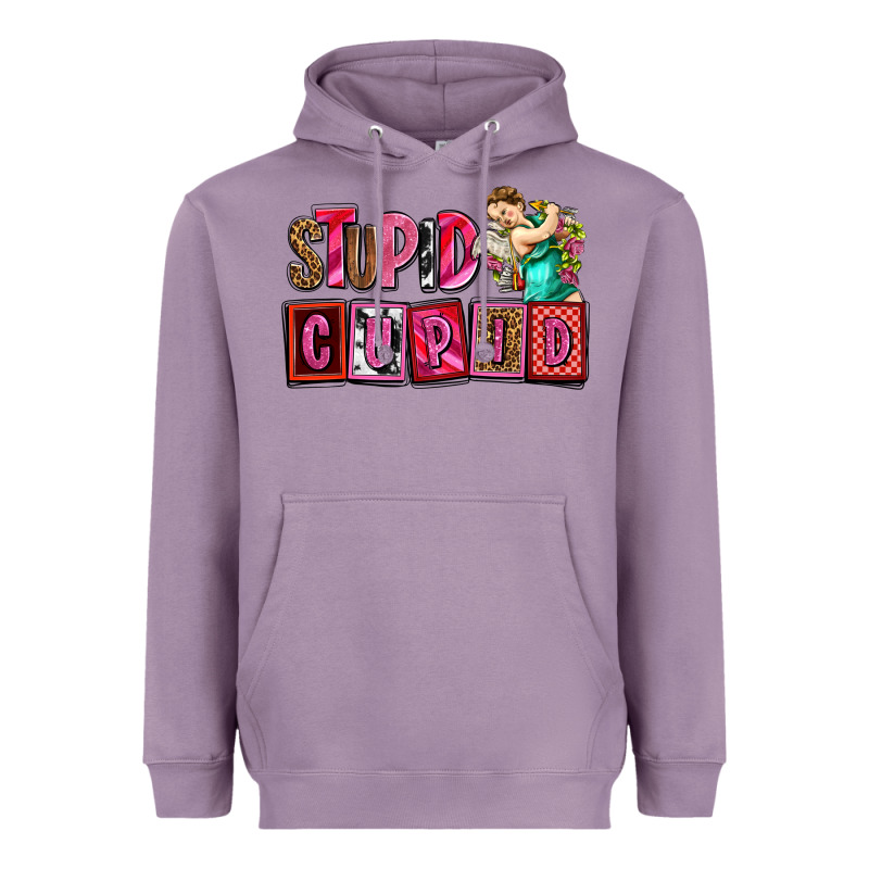 Stupid Cupid With Cupid Olivia Heavyweight Hoodie by OliviaCreatesArt | Teevron