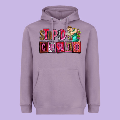 Stupid Cupid With Cupid Olivia Heavyweight Hoodie Designed By Oliviacreatesart