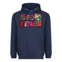 Navy stupid cupid with cupid olivia Heavyweight Hoodie - OliviaCreatesArt