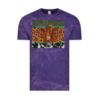 Cloud Purple red angus leopard Vintage Tee - JahusDesignShop