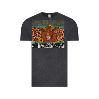 Vintage Black red angus leopard Vintage Tee - JahusDesignShop