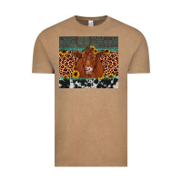 Vintage Coffee red angus leopard Vintage Tee - JahusDesignShop