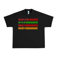 Black holiday spirit hohoho bright merry Urban Heavy Tee - MaliasSmallBusiness