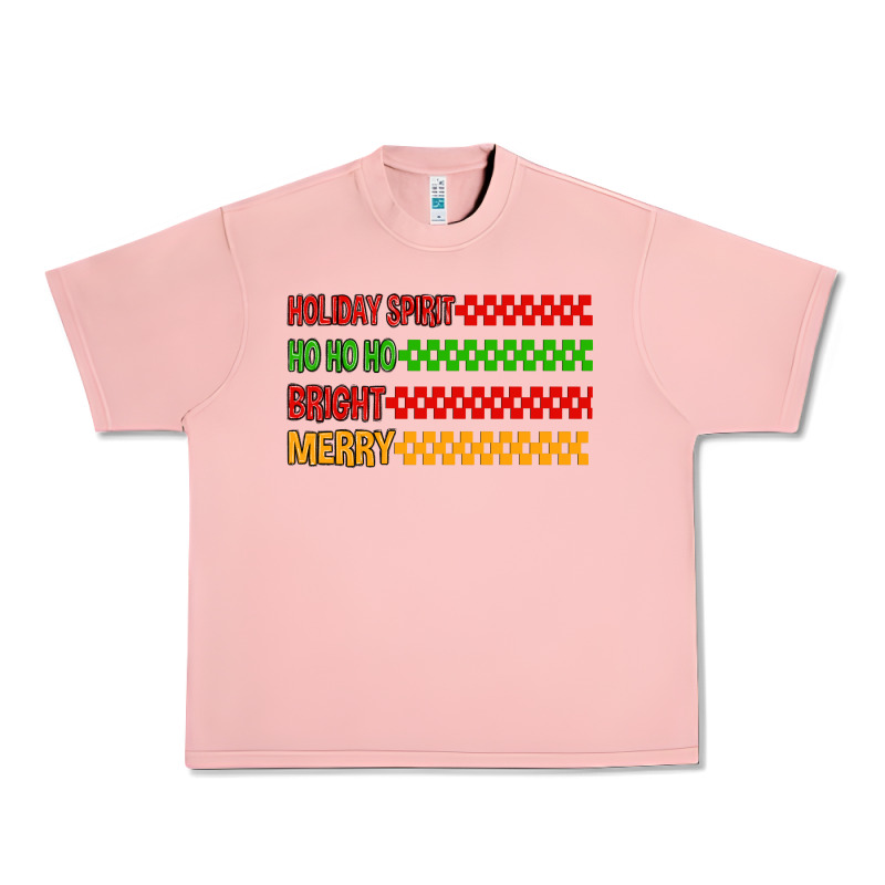 Holiday Spirit Hohoho Bright Merry Urban Heavy Tee by MaliasSmallBusiness | Teevron