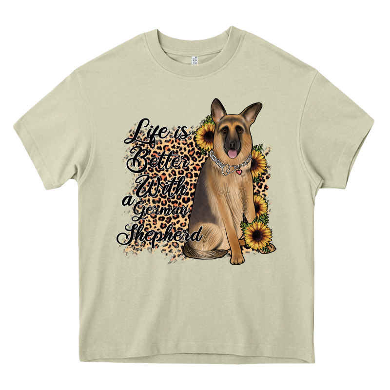 Life Is Better With A German Shepherd Heavy Core Tee by JahusDesignShop | Teevron
