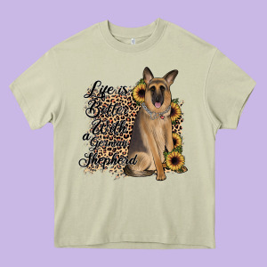 Life Is Better With A German Shepherd Heavy Core Tee Designed By Jahusdesignshop