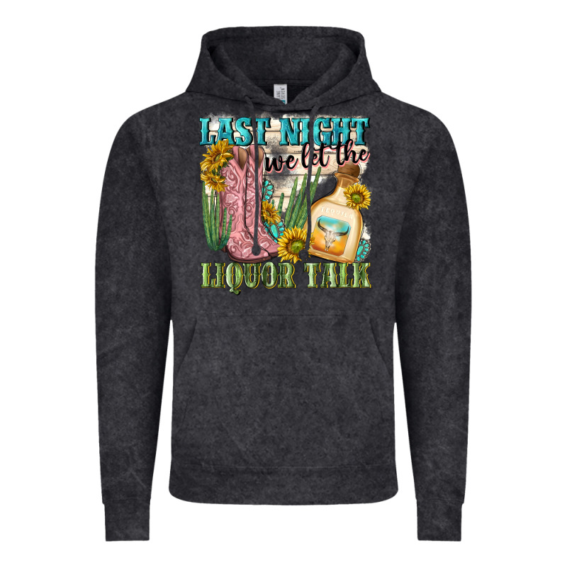 Last Night We Let The Liquar Talk Vintage Hoodie by NancyCooperArtShop | Teevron
