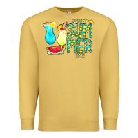 Antique Gold sweet summer time turquoise yellow Premium Sweatshirt - CowCowDesign