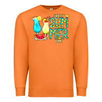 Carrot sweet summer time turquoise yellow Premium Sweatshirt - CowCowDesign