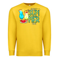 Lemon sweet summer time turquoise yellow Premium Sweatshirt - CowCowDesign