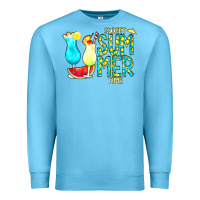 Ocean Blue sweet summer time turquoise yellow Premium Sweatshirt - CowCowDesign