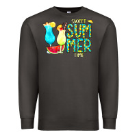 Smoke sweet summer time turquoise yellow Premium Sweatshirt - CowCowDesign
