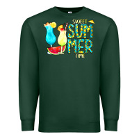 Sports Green sweet summer time turquoise yellow Premium Sweatshirt - CowCowDesign