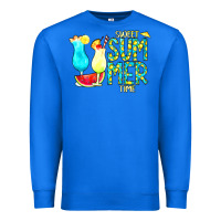 True Royal sweet summer time turquoise yellow Premium Sweatshirt - CowCowDesign