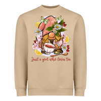 Mushroom just a girl who loves tea gnome Heavyweight Sweatshirt - BarkalooDesign