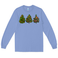 Colony Blue christmas trees Long Sleeve Tee - LillyAllenDesigns