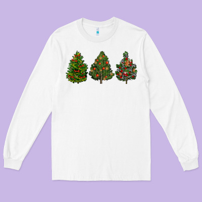 Christmas Trees Long Sleeve Tee Designed By Lillyallendesigns