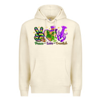 Sandshell Peace Love Crawfish Premium Hoodie - HowdyJamesFarm