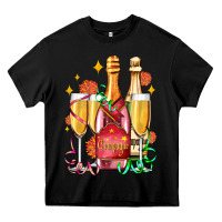 Black new year party champagne Heavy Core Tee - AdoDesignShop
