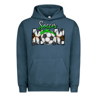 Pigment Midnight Navy Soccer Mom Urban Hoodie - CowhideDigitalArt
