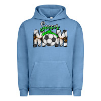 Pigment Pebble Blue Soccer Mom Urban Hoodie - CowhideDigitalArt