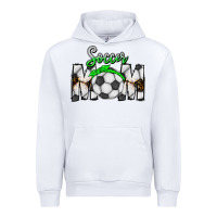 White Soccer Mom Urban Hoodie - CowhideDigitalArt