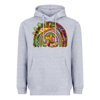 Heather Grey mardi gras rainbow Heavyweight Hoodie - OliviaCreatesArt