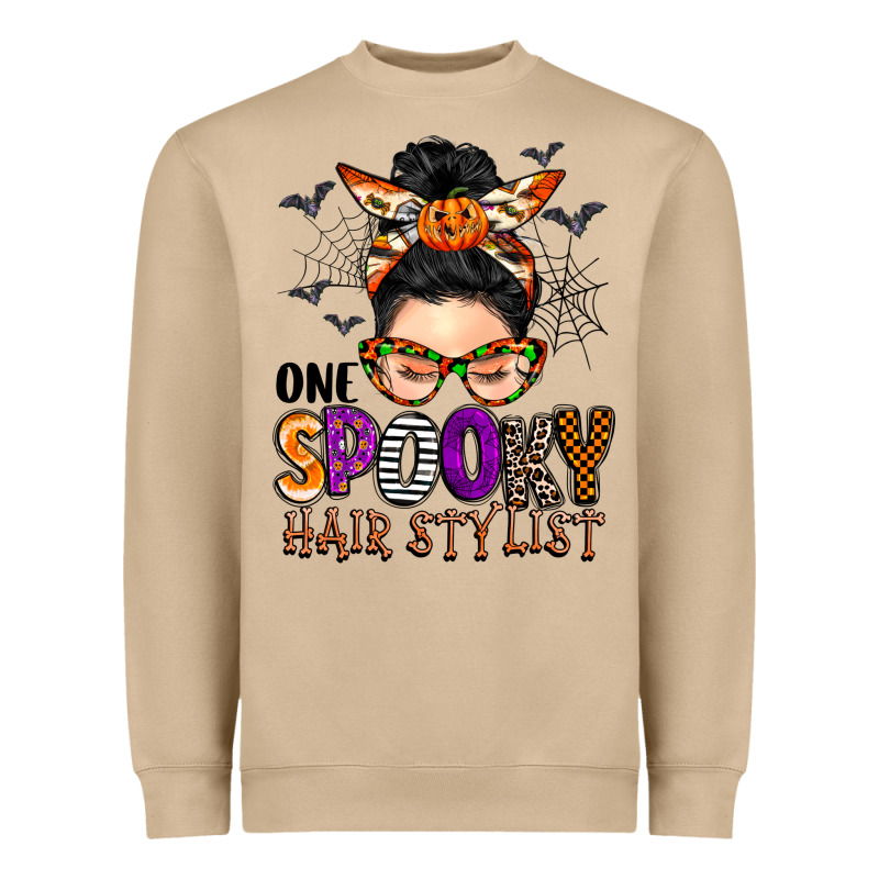 One Spooky Hair Stylist Heavyweight Sweatshirt by BarkalooDesign | Teevron