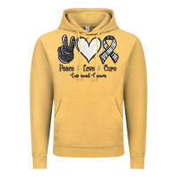 Vintage Mustard Peace Love Cure Carcinoid Cancer Vintage Hoodie - Jasminsmagicworld
