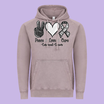 Peace Love Cure Carcinoid Cancer Vintage Hoodie Designed By Jasminsmagicworld
