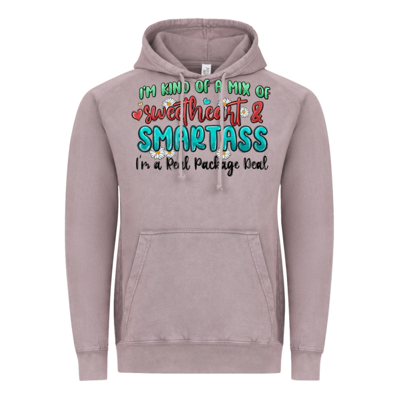 Im  Kind Of A Mix Of Sweetheart And Smartass Vintage Hoodie by MaliasSmallBusiness | Teevron