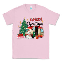 Bubblegum Pink merry christmas camper Classic Tee - MaliasSmallBusiness