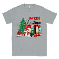 Heather Grey merry christmas camper Classic Tee - MaliasSmallBusiness