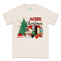 Natural merry christmas camper Classic Tee - MaliasSmallBusiness