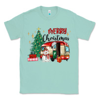 Seafoam merry christmas camper Classic Tee - MaliasSmallBusiness